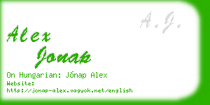 alex jonap business card