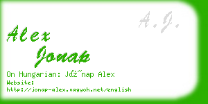 alex jonap business card